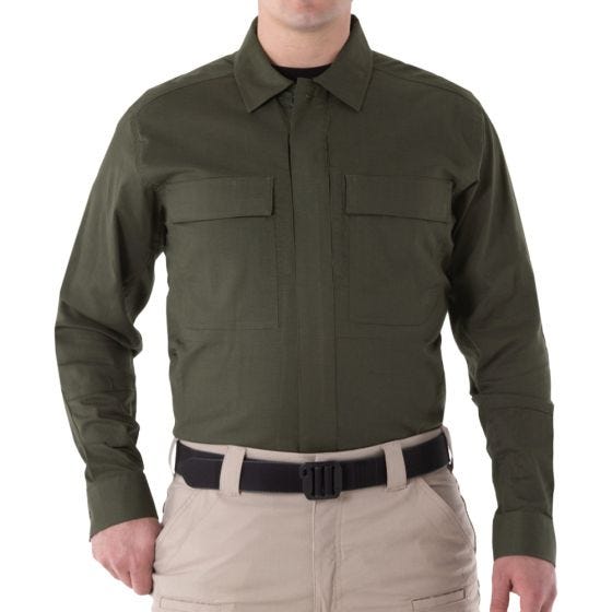 Camiseta de manga larga para hombre BDU First Tactical V2 en OD Green