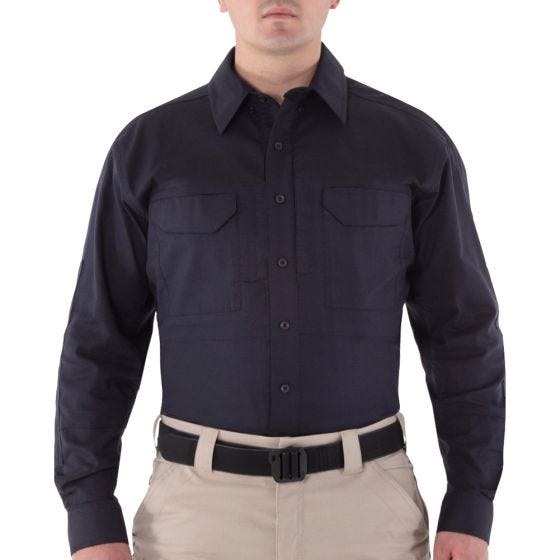 Camiseta táctica de manga larga para hombre First Tactical V2 en Midnight Navy