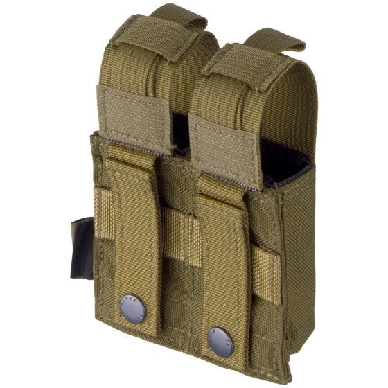 Portacargador doble de cartuchos Flyye 9mm Pistol Ver. HP con sistema MOLLE en Coyote Brown