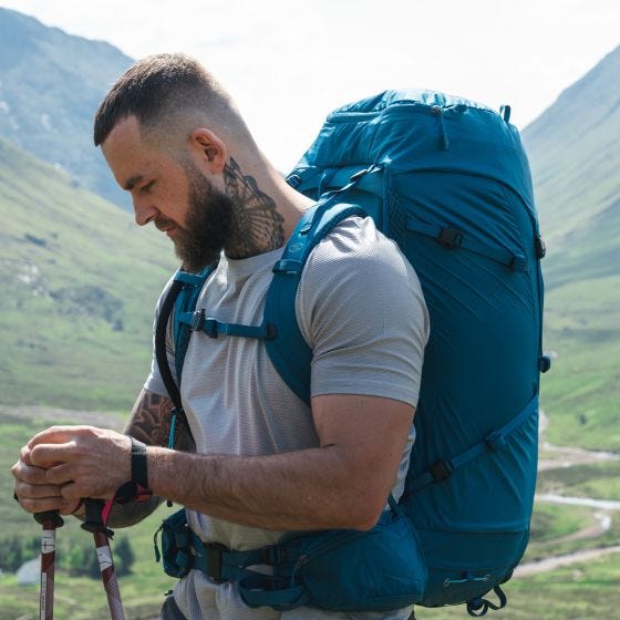 Mochila de los hombres Highlander Ben Nevis 65 L - Gris