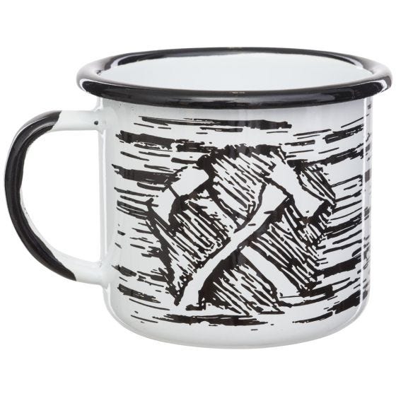 Tazón Helikon Axe Enamel 350 ml - Blanco