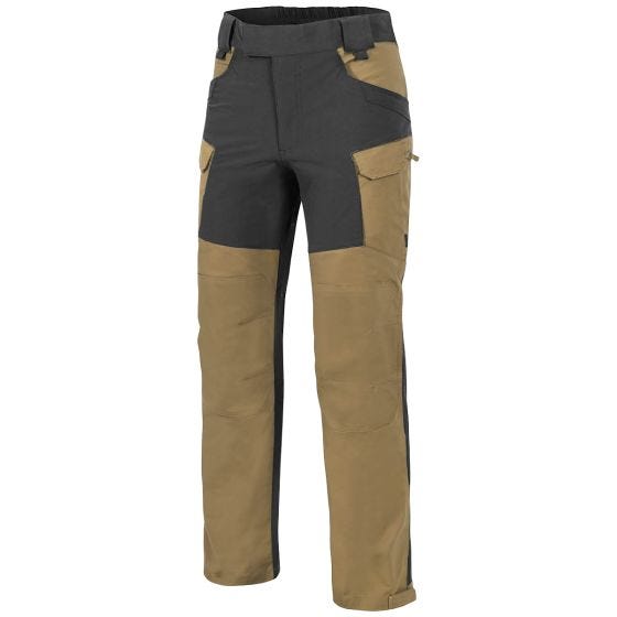 Pantalones Helikon Hybrid Outback con DuraCanvas en Coyote / negro
