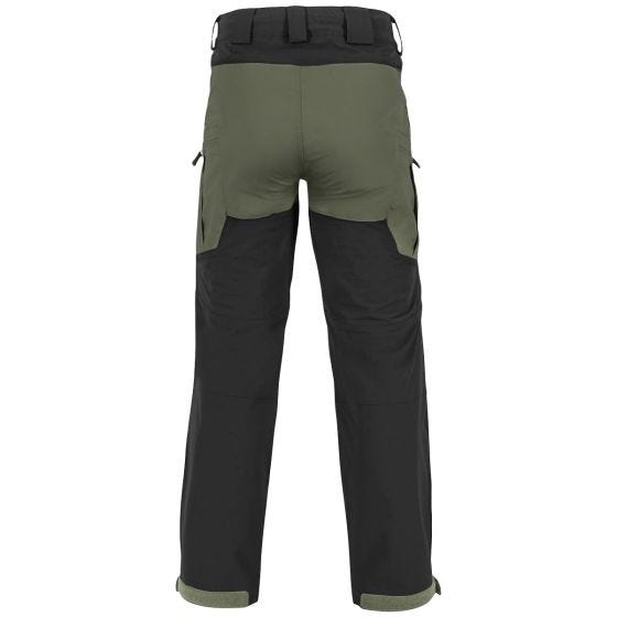 Pantalones Helikon Hybrid Outback con DuraCanvas en Taiga Green / negro