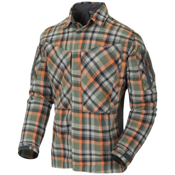 Camisa de franela MBDU Helikon en Timber Olive Plaid