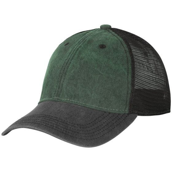 Gorra Helikon Plain Trucker - Washed Dark Green / Washed Black C
