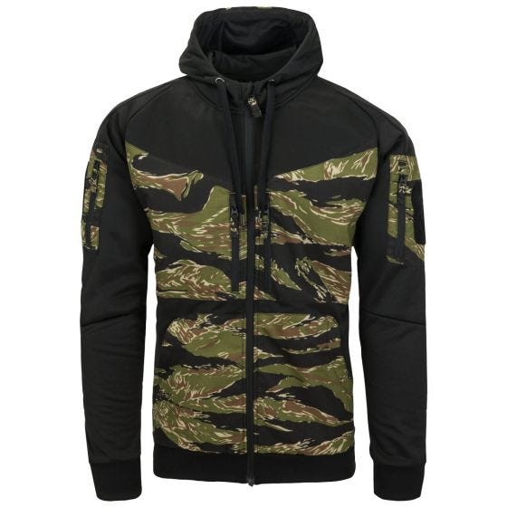 Sudadera con cremallera y capucha Helikon Rogue - Negro / Tiger Stripe