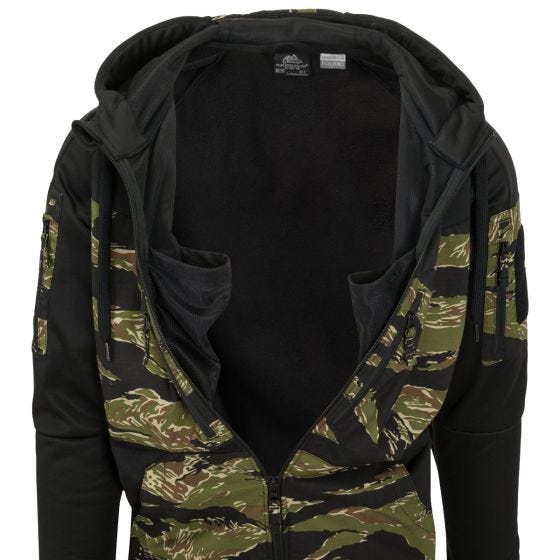 Sudadera con cremallera y capucha Helikon Rogue - Negro / Tiger Stripe