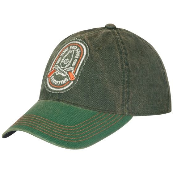 Gorra con cierre regulado trasero Helikon Shooting Time - Dirty Washed Dark Green / Dirty Washed Kelly Green
