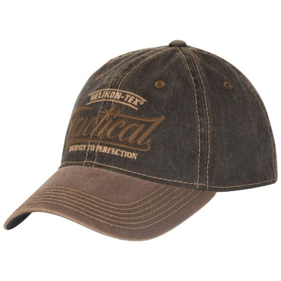 Gorra con cierre regulado trasero Helikon Tactical - Dirty Washed Black / Dirty Washed Brown D