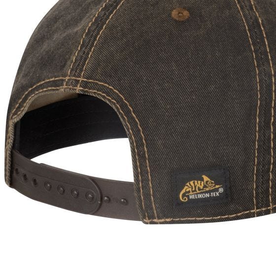 Gorra con cierre regulado trasero Helikon Tactical - Dirty Washed Black / Dirty Washed Brown D