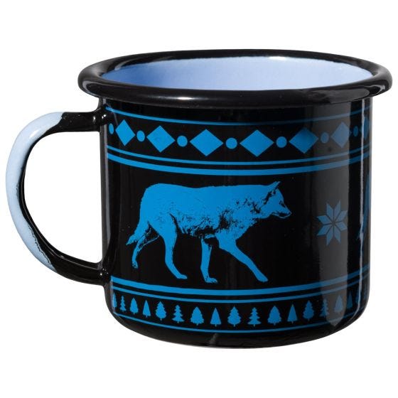 Tazón Helikon Wolf Enamel 350 ml - Negro