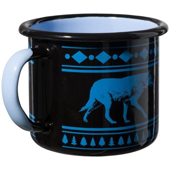 Tazón Helikon Wolf Enamel 350 ml - Negro