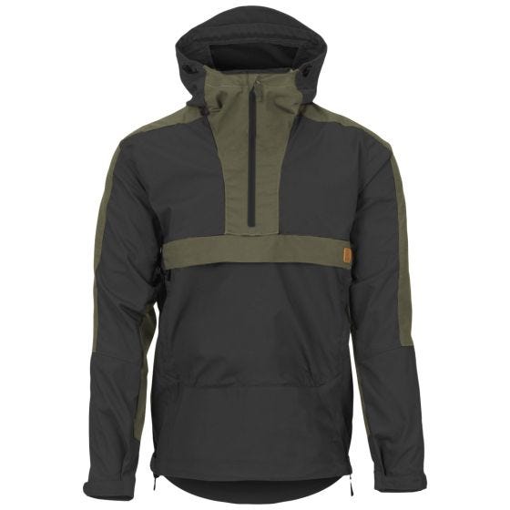 Cazadora estilo anorak Helikon Woodsman - Negro / Taiga Green