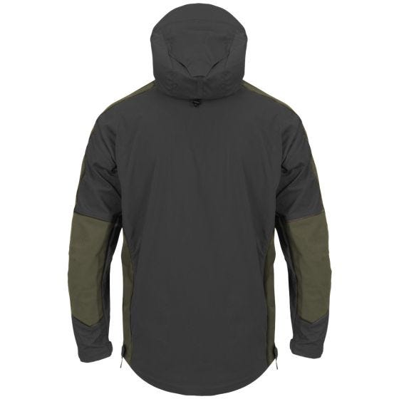 Cazadora estilo anorak Helikon Woodsman - Negro / Taiga Green