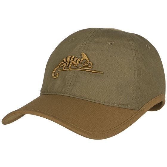 Gorra Helikon Logo Ripstop de polialgodón - Adaptive Green / Coyote
