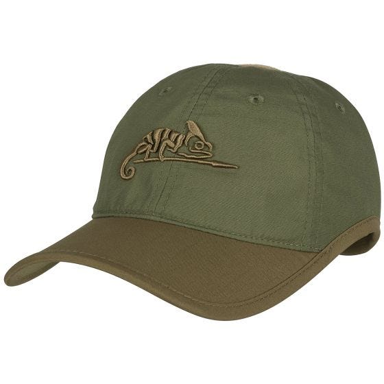 Gorra Helikon Logo Ripstop de polialgodón - Verde Aceituna / Adaptive Green