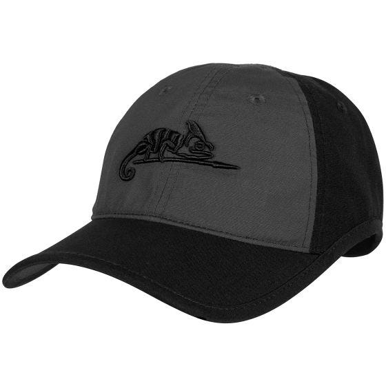 Gorra Helikon Logo Ripstop de polialgodón - Negro / Shadow Grey