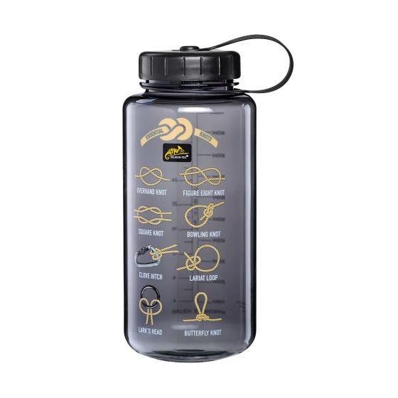 Botella de Tritan Helikon 1 L Cuello ancho - Knots Smoke
