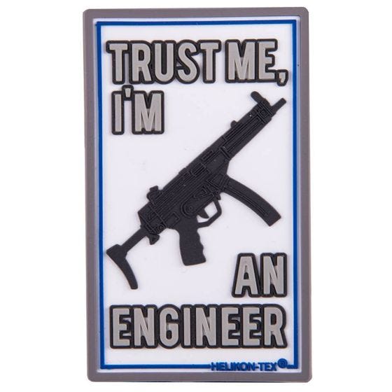 Parche Helikon Trust Me I'm An Engineer - Blanco