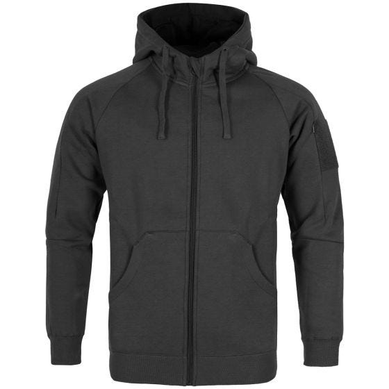 Sudadera con capucha Helikon Urban Tactical Lite con cremallera completa en negro