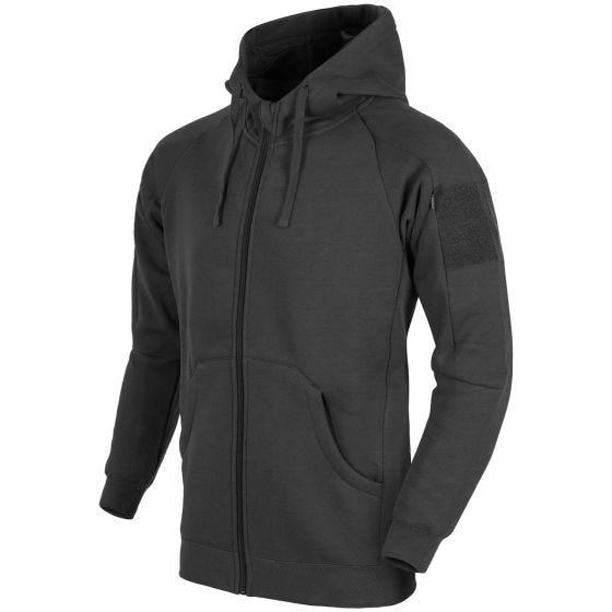 Sudadera con capucha Helikon Urban Tactical Lite con cremallera completa en negro