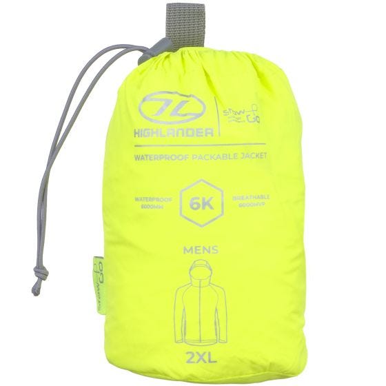 Chaqueta empaquetable Highlander Stow & Go - Amarillo