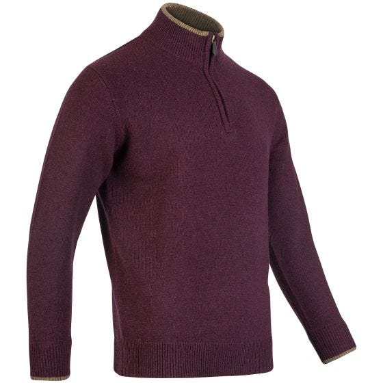 Suéter de cuello con cremallera Jack Pyke Ashcombe - Plum