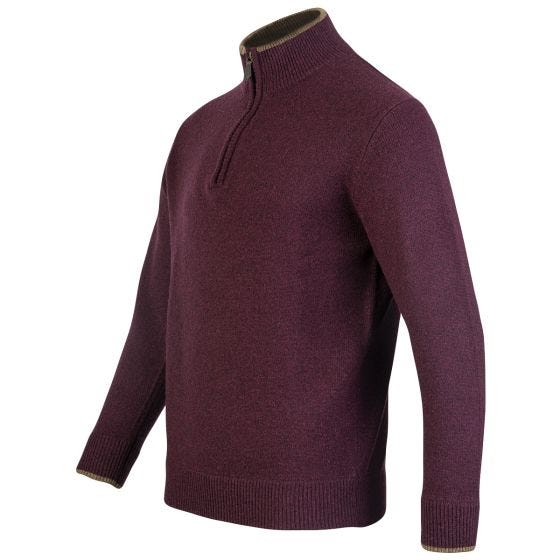 Suéter de cuello con cremallera Jack Pyke Ashcombe - Plum