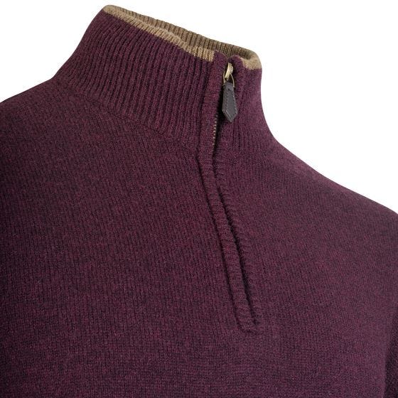 Suéter de cuello con cremallera Jack Pyke Ashcombe - Plum