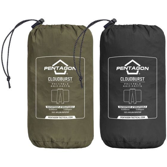 Pantalones impermeables Pentagon Cloudburst Packable UNISEX - RAL 7013