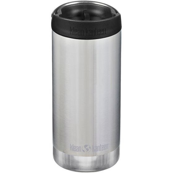Botella térmica Klean Kanteen TKWide con tapa para beber de 355 ml en Brushed Stainless