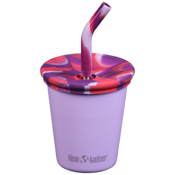 Taza Klean Kanteen Kids 295ml w/Straw Lid - Crocus Petal