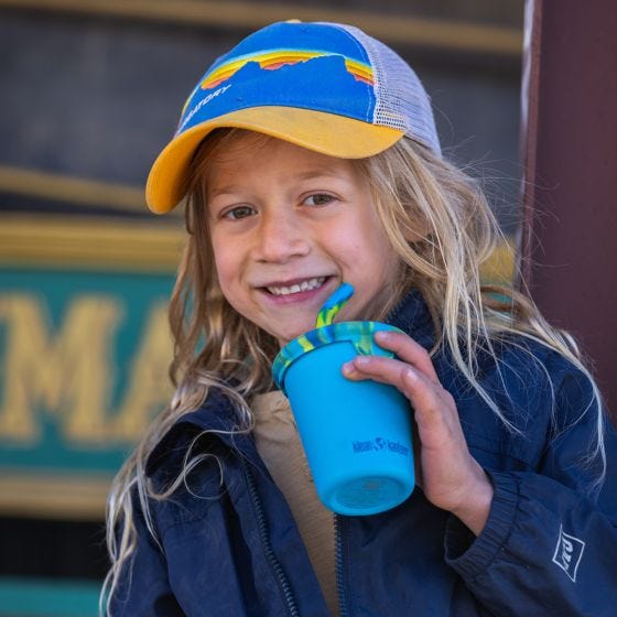 Taza Klean Kanteen Kids 295ml w/Straw Lid - Hawaiian Ocean