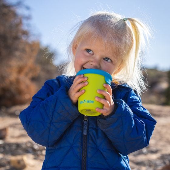 Klean Kanteen Kid's Cup Sippy Lid 2-Pack - Azul/Azul Tie Dye