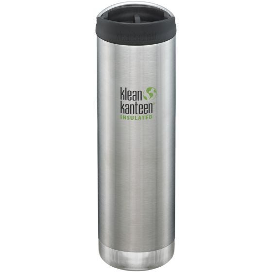 Botella térmica Klean Kanteen TKWide con tapa para beber de 591 ml en Brushed Stainless