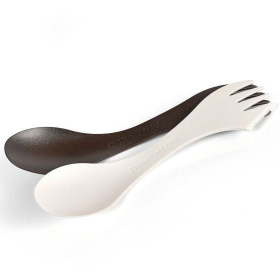 Cuchara-tenedor Original Bio Light My Fire 2 Pack - Cocoa/Cream