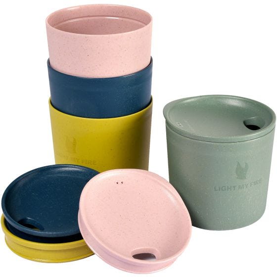 Vasos Light My Fire MyCup´n Lid Short Paquete de 4 - Multi Colour