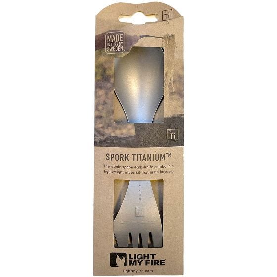 Cuchara-tenedor Light My Fire Titanium - Gris