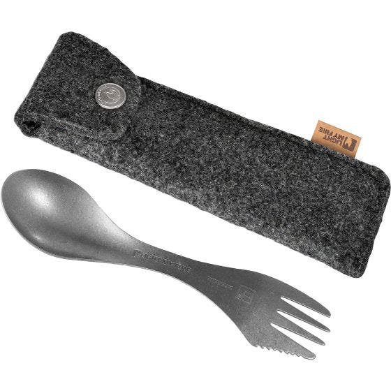 Cuchara-tenedor Light My Fire Titanium - Gris