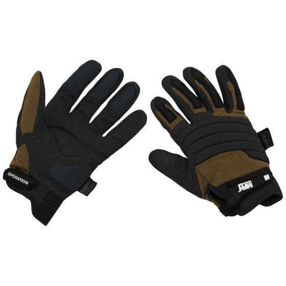 Guantes Multipurpose Operation MFH - Negro-Coyote