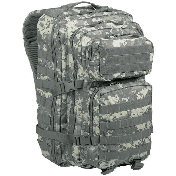 Mochila de asalto con sistema MOLLE Mil-Tec US de tamaño grande en ACU Digital