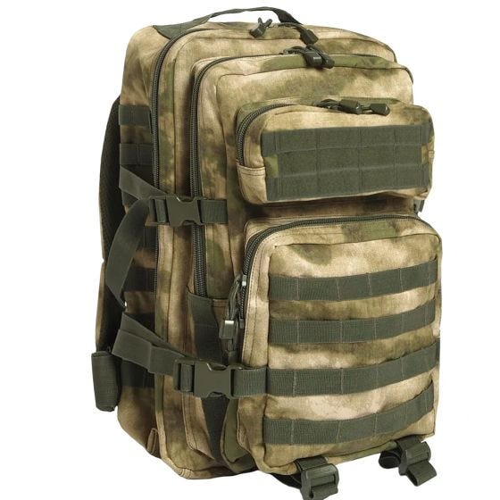 Mochila de asalto con sistema MOLLE Mil-Tec US de tamaño grande en MIL-TACS FG