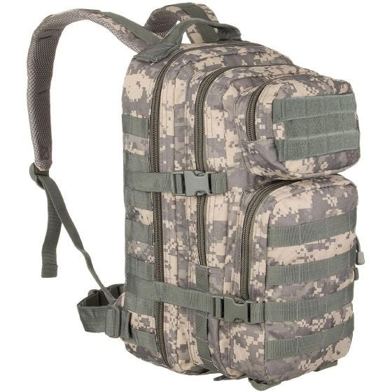 Mochila de asalto con sistema MOLLE Mil-Tec US de tamaño pequeño en ACU Digital
