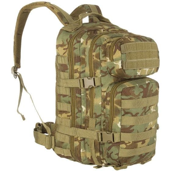 Mochila de asalto con sistema MOLLE Mil-Tec US de tamaño pequeño en Arid Woodland