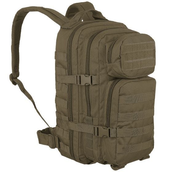 Mochila de asalto con sistema MOLLE Mil-Tec US de tamaño pequeño en verde oliva