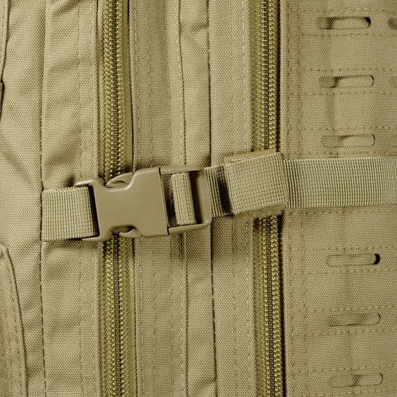 Mochila de asalto con sistema MOLLE Laser Cut Mil-Tec US de tamaño grande en Coyote