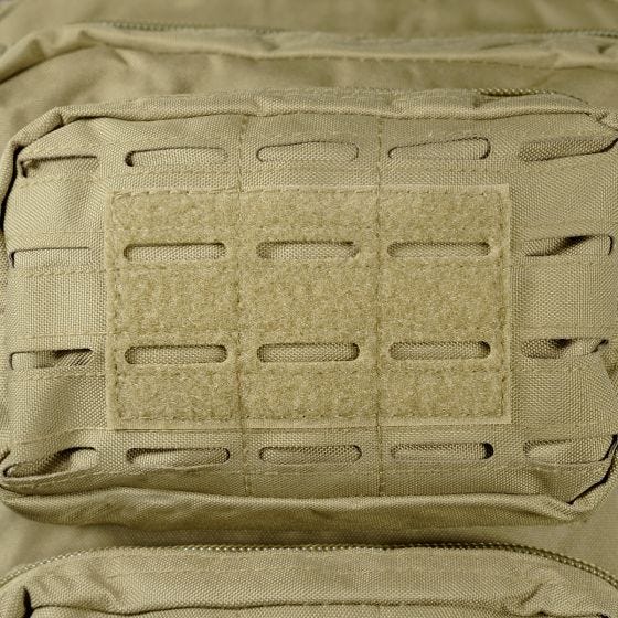 Mochila de asalto con sistema MOLLE Laser Cut Mil-Tec US de tamaño grande en Coyote