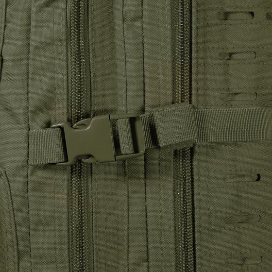 Mochila de asalto con sistema MOLLE Laser Cut Mil-Tec US de tamaño grande en verde oliva