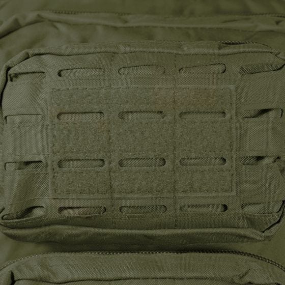 Mochila de asalto con sistema MOLLE Laser Cut Mil-Tec US de tamaño grande en verde oliva