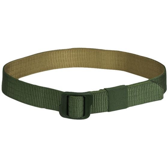 Cinturón de servicio con correa doble Mil-Tec 38 mm en verde oliva / Coyote